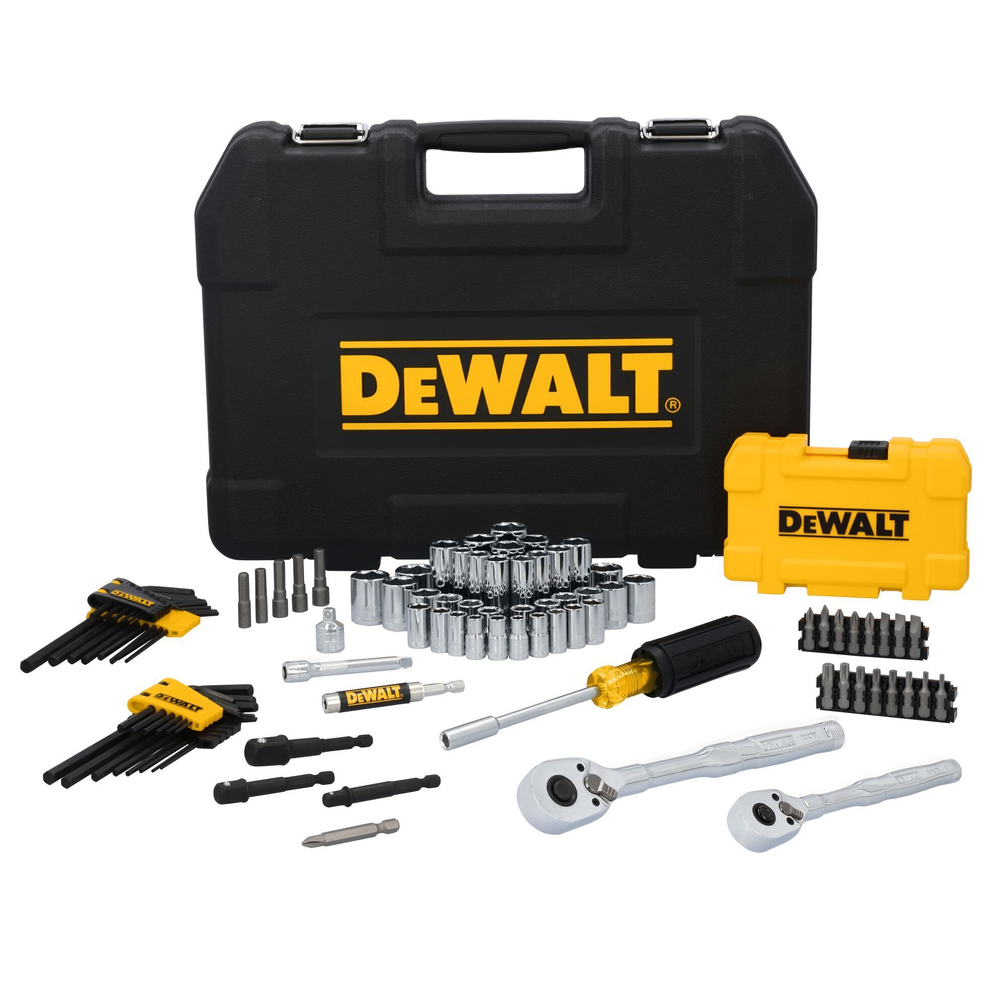 DEWALT 96-Pc. Mechanic's Tool Set, 1/4in. and 3/8in., Model# DWMT45410